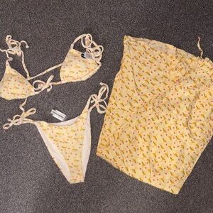 Bathing suit and cover up pants